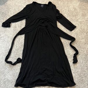 Gap Maternity size Small black wrap dress, quarter length sleeves